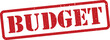 © Dream Hub - Red budget stamp on white background