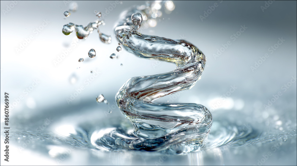 Liquid Helix: A swirling column of water captures motion & refraction ...