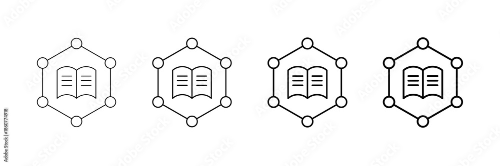 Deep Learn Iicons Vector Set In Different Stroke Line Style