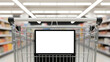 © Ruby Room Studio - Grocery Shopping Cart Blank Advertisement Panel Mockup
