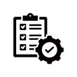 © Md - Checklist clipboard with gear icon and checkmarks