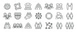 © Abbasy  Kautsar - Society thin line icons. Editable stroke. For website marketing design, logo, app, template, ui, etc. Vector illustration