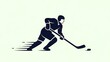 © Engineer - Hockey player in motion hitting puck with stick