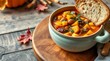 © Ethereal Aesthetics - three sisters stew vegetarian healthy vegetable dish traditional Native American recipe squash bean corn autumn soup plant-based comfort hearty winter dinner seasonal harvest