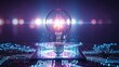 © prodesigner - Innovative AI concept with glowing lightbulb on circuit board