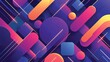 © Shawkat - Vibrant abstract geometric pattern with layered colorful shapes