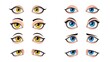 © Albay Store - Collection of various eye expressions illustration