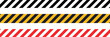© Mizu Ahmed 1 - Warning tape in yellow, red, and black diagonal stripes line, caution, hazard, danger road, attention, safety stripe warning, warn stop seamless line, stretched for industrial, construction,