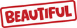 © Sadif Alam - red beautiful stamp on white background