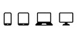 © thrash - Digital device icon set / PC / smartphone / tablet / PC / smartphone / screen / illustration