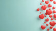 © Mst.China Khatun - Happy valentines day wishes with red hearts on pastel background