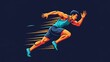 © muhammad - Man running fast with motion blur effect
