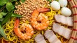 © enchantedsz - Delicious Vietnamese noodle salad with shrimp, pork, and boiled eggs