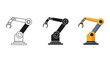 © Freefire - Robotic arm illustration in various color schemes