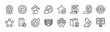 © Marjiya - Set of Black and White Line Art Icons for Quality and Approval