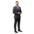 © vadosloginov - Confident Businessman Posing Black Background Isolated