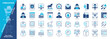 © Genestro - Cyber Attack icon set. Espionage, Trojan Horse, Data Breach, Firewall, Computer Hacking, Prevention, Malware, Backdoor. Duotone color solid and editable outline icons