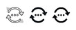 © supplement - Various styles of sync icons: sketch, solid, pixel art designs
