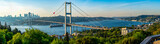 Istanbul Bosphorus panoramic photo. Istanbul landscape beautiful sunset with clouds Ortakoy Mosque, Bosphorus Bridge, Fatih Sultan Mehmet Bridge Istanbul Turkey.Best touristic destination of Istanbul