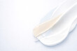 © BestSong - Abstract Overlapping Milk Sheets (Milk/Latte/Blue-Milk), Left Copy Zone