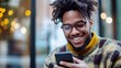 © ThisDesign - man smiling next to his cell phone generative ai