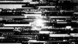 © XUB  - Abstract black and white glitch art texture background digital noise isolated on transparent background