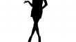 © DA Image - Confident woman in elegant pose with hand on hip and finger pointing