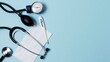 © elyousfi - medical stethoscope blue background