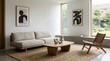 © madu - Modern Minimalist Living Room with Natural Elements