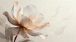 © akakxn - A delicate translucent beige floral illustration: a fantastic and chic background material, a single flower, a texture
