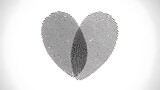 Valentines day fingerprint heart symbolizing love and union on valentine's day