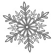 © Ashik - Simple Snowflake Line Art Symbol, Winter Icon