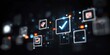 © wpw - Visual concept using digital certification and quality assurance interface for standard compliance document approval verified checkmark audit transparency and validation system
