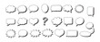 © FARJANAAKTER - Comic speech bubble set hand drawn doodle cloud shapes for manga and chat messages cartoon elements