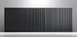 © AndiAzis - Black shipping container wall with vertical ridges and textured surface, industrial design element