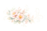 Floral arrangement art illustration with transparent background image.