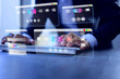 © AREE - AI workflow concept with businessman using agentic artificial intelligence automation node coding flow process perform multi-step tasks across different software platforms independently