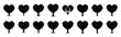 © ganesh106 - Collection of heart shaped tree silhouette valentine vector icon set. Clean romantic icons symbols isolated on a white background for Valentine’s Day.