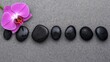 © olegganko - Arrangement of Stones and an Orchid Flower on a Gray Surface During Daylight