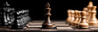 © Enrique - Chess board for business strategy and leadership assignment concept of team player or business team and leadership strategy or strategic planning and human resources organization risk management