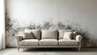 © Vadym - Light beige sofa sits before wall with widespread black mold growth. Interior shows severe dampness and neglect. Nobody in room. Needs renovation. This home is unhealthy.