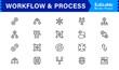 © MDSalim - Workflow and Process Line Icon Set – Professional, Modern, and Minimal Outline Symbols for Efficient Systems