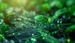 © punyapob - Green technology breakthrough, sustainable innovation sprouts from advanced circuit board, growth and future concept hardware