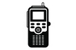 © kanchanrani - digital voice recorder silhouette line art vector illustration