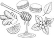 © Authentic - Sweet and zesty elements with honey, ginger, lemon, mint, and macarons