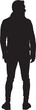© Curto - vector; silhouette of back view of a cool man standing and looking away