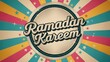 © Ninja in Pajamas - Vintage 50s Style Ramadan Kareem Badge Vector Label