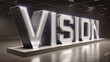 © bephoto - VISIONの文字が示す企業未来ビジョンのサイン表現