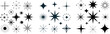 © Zahidul - graphic pack, star highlights, shiny elements, flash icons, visual effects, embellishment icons, web design elements, star clipart, decorative accents, graphic symbols, minimal vector icons, monochrom
