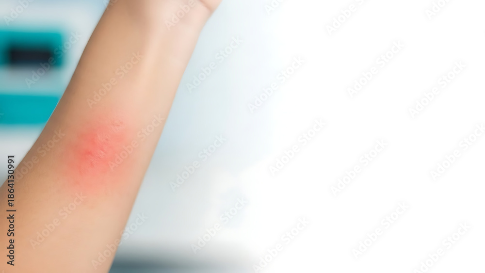 Localized Redness Foto de Stock Inflammation and localized redness on a human forearm ...